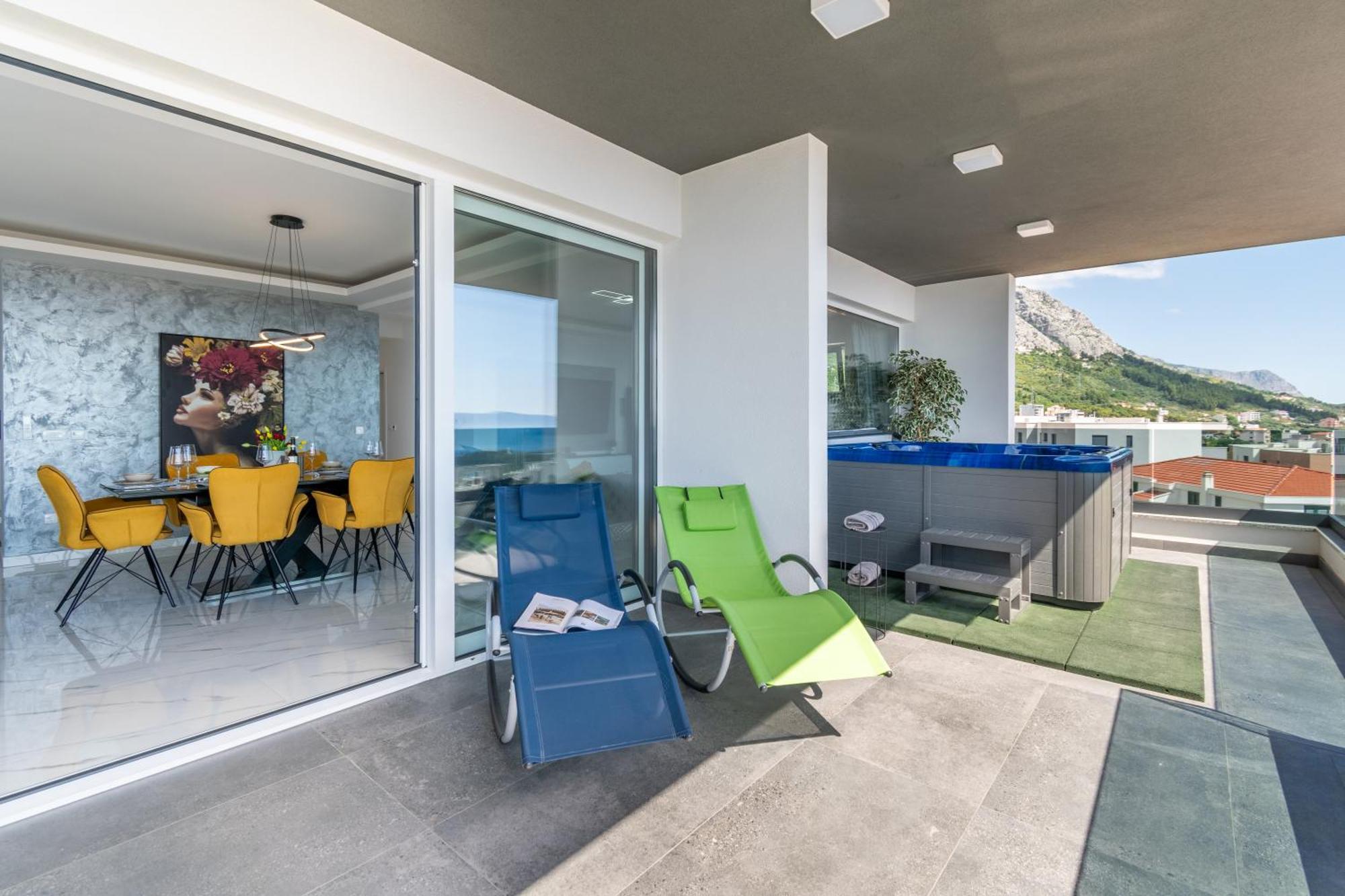 Lux Penthouse Panoramic View With Jacuzzi Διαμέρισμα Μακάρσκα Εξωτερικό φωτογραφία
